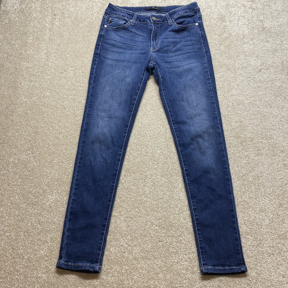KanCan Skinny Jeans Junior Womens 9/28 Dark Wash Whiskered Stretch KC7085DH